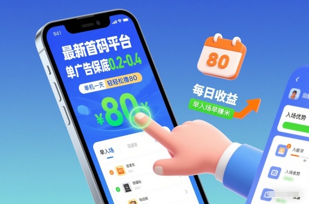 14bb368f8583ed57ef6b27aaec1c7d6f.jpeg 最新首码平台,单广告保底0.2-0.4,单机一天轻松撸80,早入场早賺米【揭秘】
