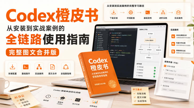 14c1119df37e94cbb58749781e61f0d9.jpeg Codex橙皮书,从安装到实战案例的全链路使用指南,完整图文合并版