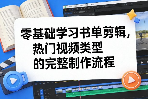 零基础学习书单剪辑,热门视频类型的完整制作流程(更新2026)-鼎铸网