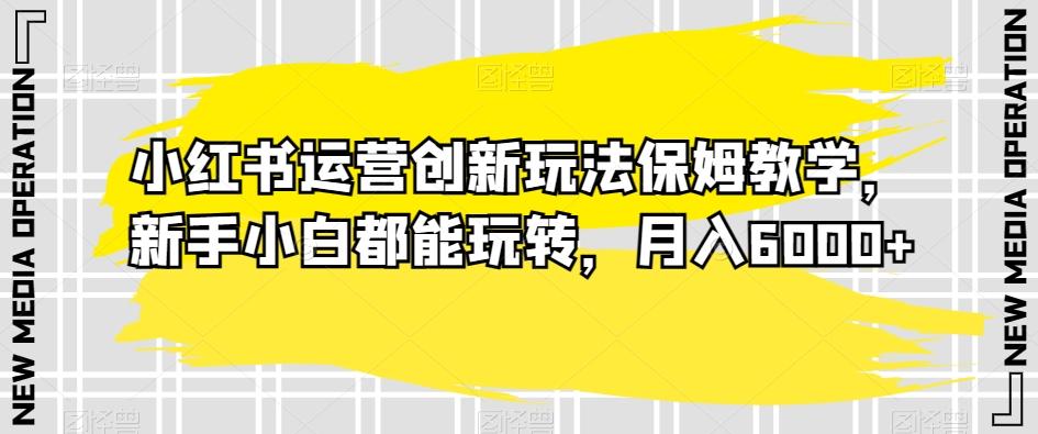 1537ab7d5a4bcfcc1b089a5108aec85c.jpeg 小红书运营创新玩法保姆教学,新手小白都能玩转,月入6000+【揭秘】