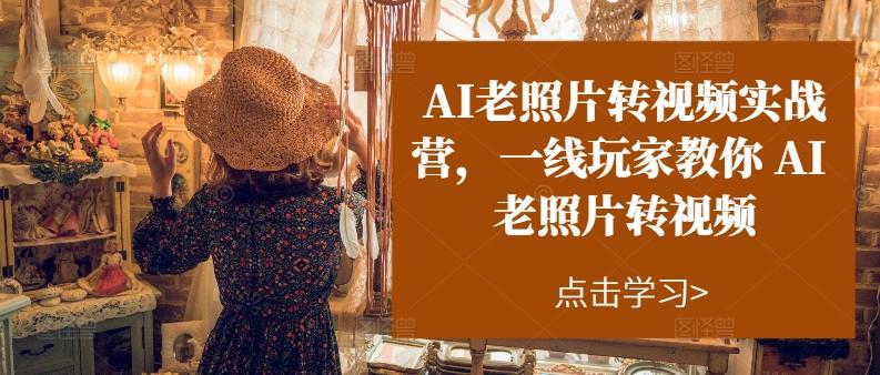 158f773d16d8d8bc9b5cccdeb7367766.jpeg AI老照片转视频实战营,一线玩家教你AI老照片转视频
