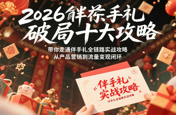 2026伴手礼破局十大攻略,带你走通伴手礼全链路实战攻略,从产品营销到流量变现闭环-鼎铸网