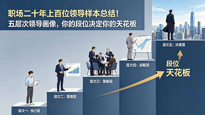 付费文章：职场二十年上百位领导样本总结！五层次领导画像，你的段位决定你的天花板-鼎铸网