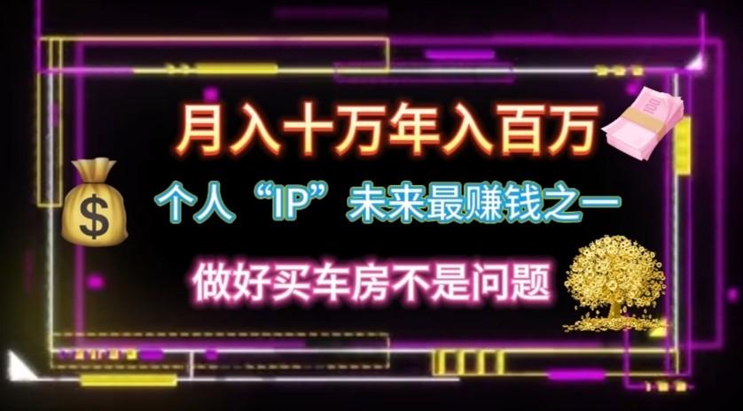 个人“ip”月入10w，年入100w-鼎铸网