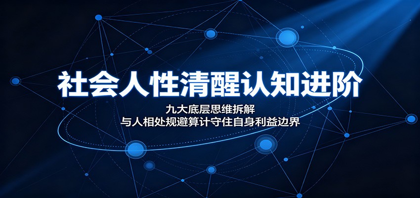 社会人性清醒认知进阶：九大底层思维拆解，与人相处规避算计守住自身利益边界-鼎铸网