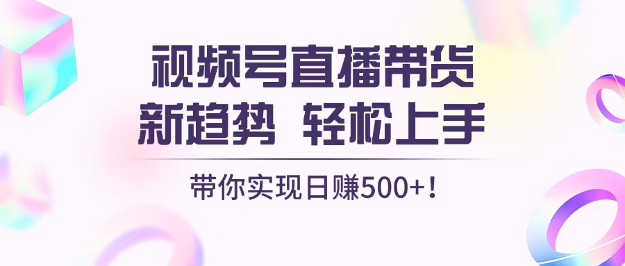视频号直播带货新趋势,轻松上手,带你实现日赚500+-鼎铸网