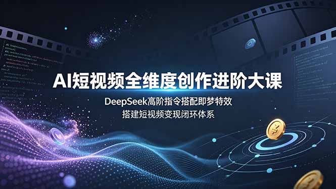 19704f320708a18f154fa4f88c06b5bf.jpeg AI短视频全维度创作进阶大课,DeepSeek高阶指令搭配即梦特效,搭建短视频变现闭环体系