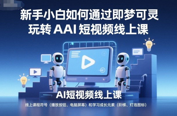 19727cfa563560bd5c3ee00dd7eb33fe.jpeg 新手小白如何通过即梦可灵玩转AI短视频线上课