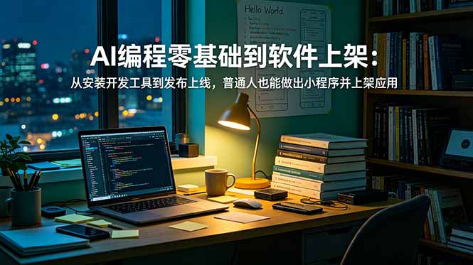 1a4d30e09e609e499dba16011258ddce.jpeg AI编程零基础到软件上架:从安装开发工具到发布上线,普通人也能做出小程序并上架应用商店