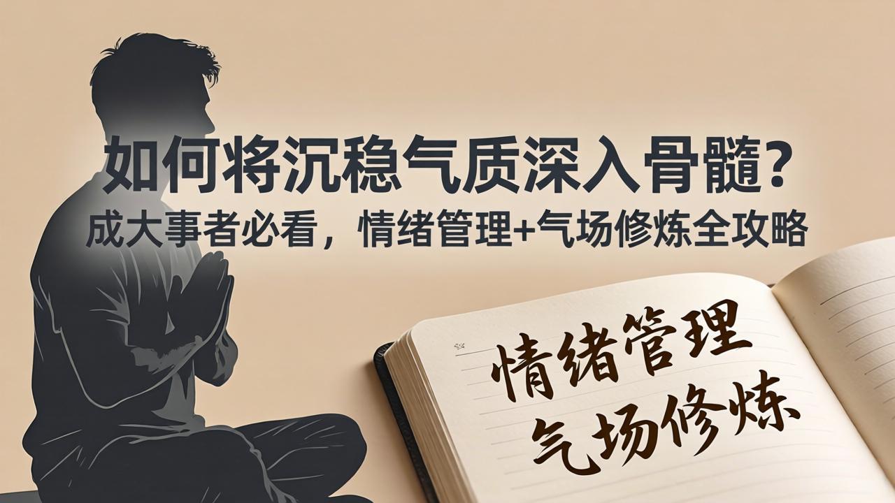 付费文章：如何将沉稳气质深入骨髓？成大事者必看，情绪管理+气场修炼全攻略-鼎铸网