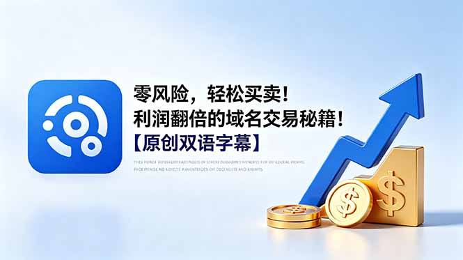 零风险,轻松买卖!利润翻倍的域名交易秘籍!【原创双语字幕】-鼎铸网