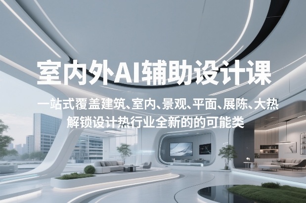 室内外AI设计课，一站式覆盖建筑、室内、景观、平面、展陈五大热门品类，解锁设计行业的全新可能-鼎铸网