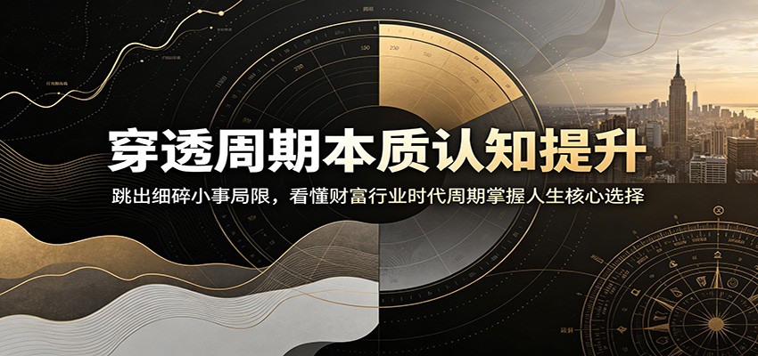 穿透周期本质认知提升：跳出细碎小事局限，看懂财富行业时代周期掌握人生核心选择-鼎铸网