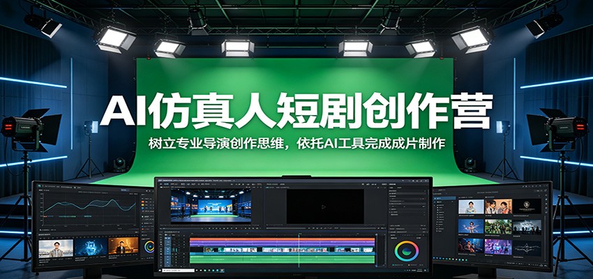 AI仿真人短剧创作营:树立专业导演创作思维,依托AI工具完成成片制作-鼎铸网