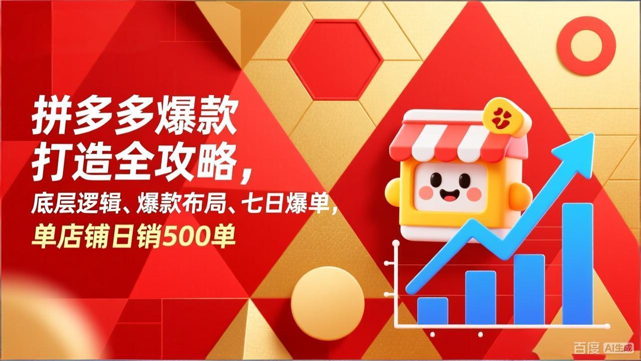 1d6ae14e4193dbe1fe8a54a37d39022d.jpeg 拼多多爆款打造全攻略,底层逻辑、爆款布局、七日爆单,单店铺日销500单