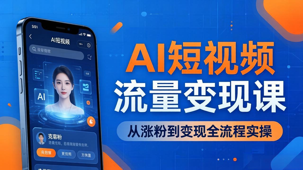 1d7ce908dd713995eafc01ce0000bd80.jpeg AI短视频流量变现课:一部手机玩转数字人克隆+爆款制作,从涨粉到变现全流程实操