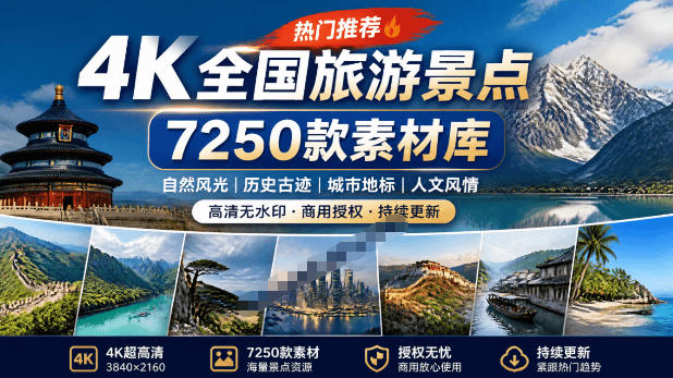 1e3c0b0b8dfe5ecc5961173c60729fd4.jpeg 热门全国旅游风景素材!4K全国旅游景点素材库,7250款素材,旅行达人城市航拍风景风光高清短视频
