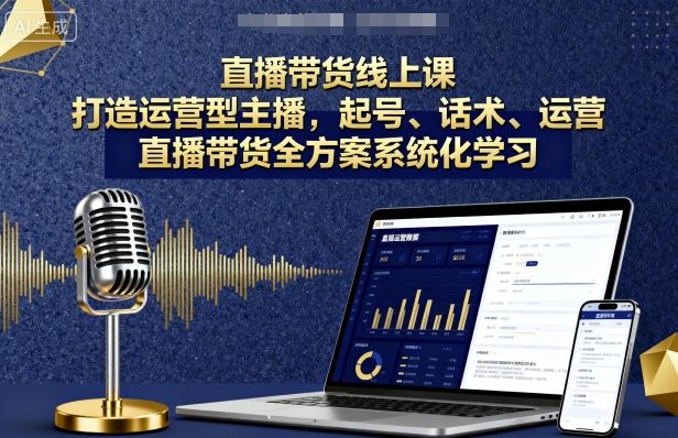 1e58f055fb6f891e66ef31aedc426e37.jpeg 直播带货线上课,打造运营型主播,起号、话术、运营,直播带货全方案系统化学习