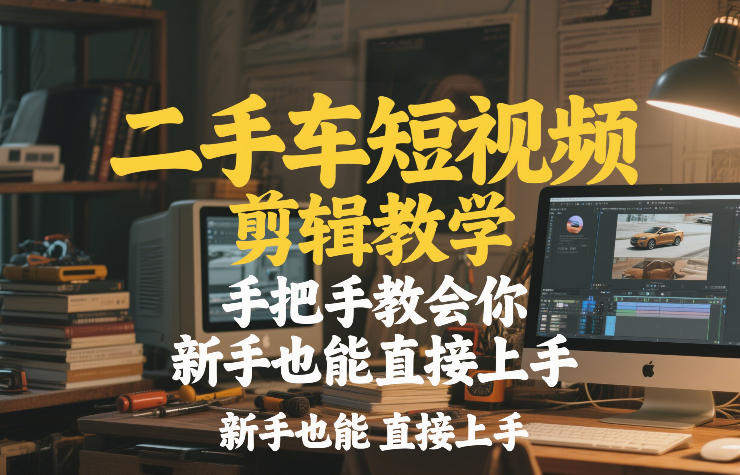 二手车短视频剪辑教学，手把手教会你，新手也能直接上手-鼎铸网