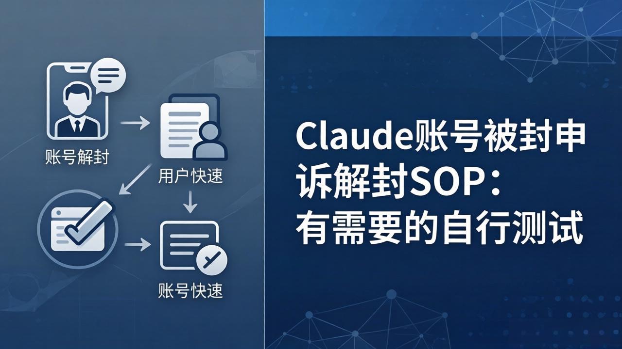 Claude账号被封申诉解封SOP：有需要的自行测试-鼎铸网