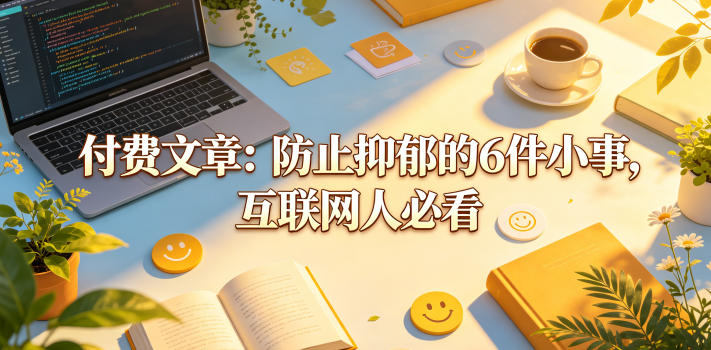 付费文章:防止抑郁的6件小事,互联网人必看!-鼎铸网