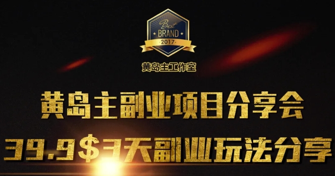 黄岛主副业分享会1期：3天3个副业玩法，速度上车-鼎铸网
