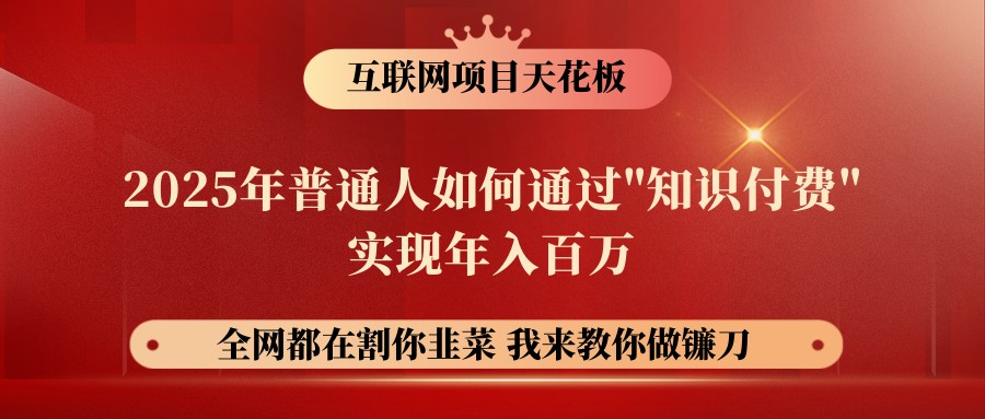 网创项目终点站-镰刀训练营超级IP合伙人，25年普通人如何通过“知识付费”年入百万-鼎铸网