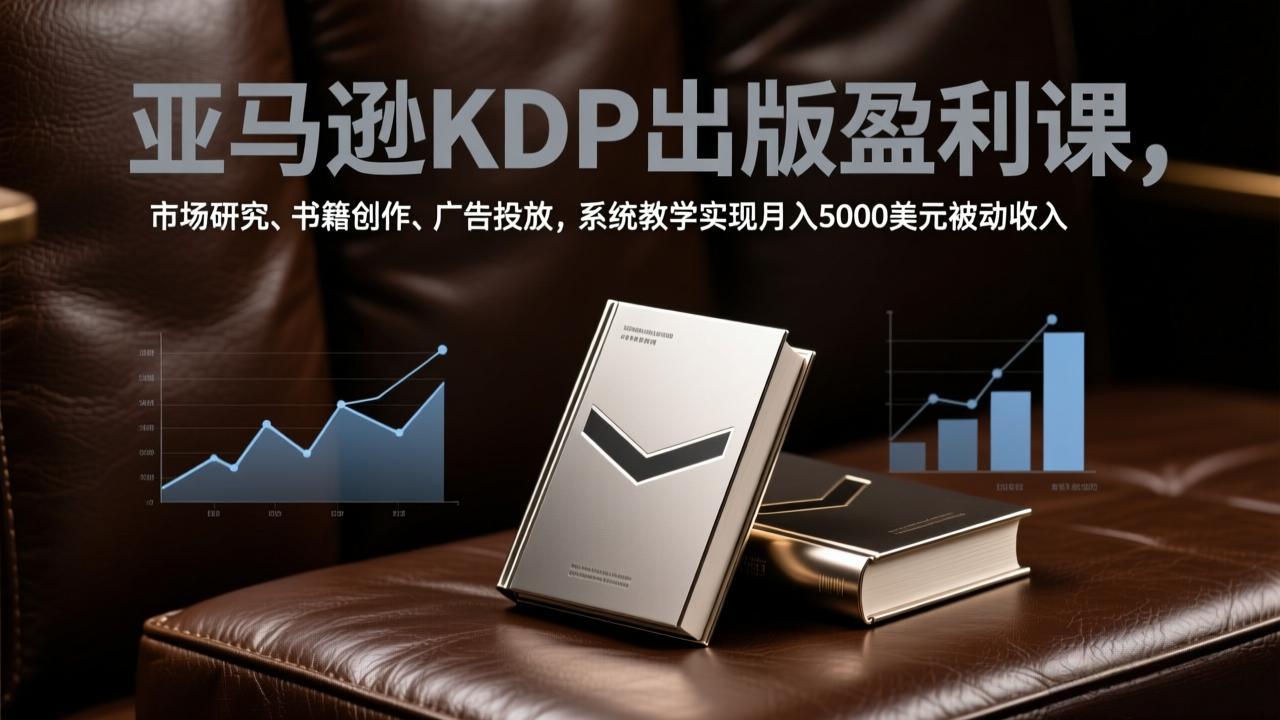 23c6930314301b0056d499f7ae798f08.jpeg 亚马逊KDP出版盈利课,市场研究、书籍创作、广告投放,系统教学实现月入5000美元被动收入