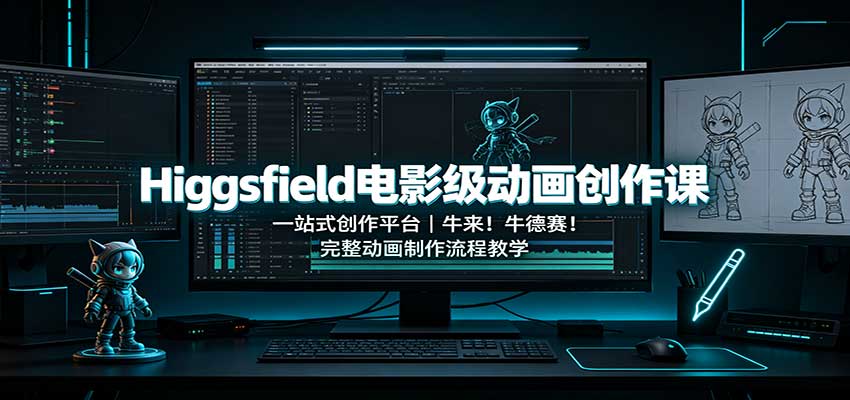 Higgsfield电影级动画创作课：一站式创作平台，牛来！牛德赛！完整动画制作流程教学-鼎铸网