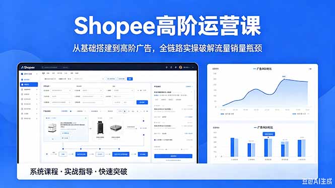 Shopee高阶运营课-2026年5月更新,从基础搭建到高阶广告,全链路实操破解流量销量瓶颈-鼎铸网