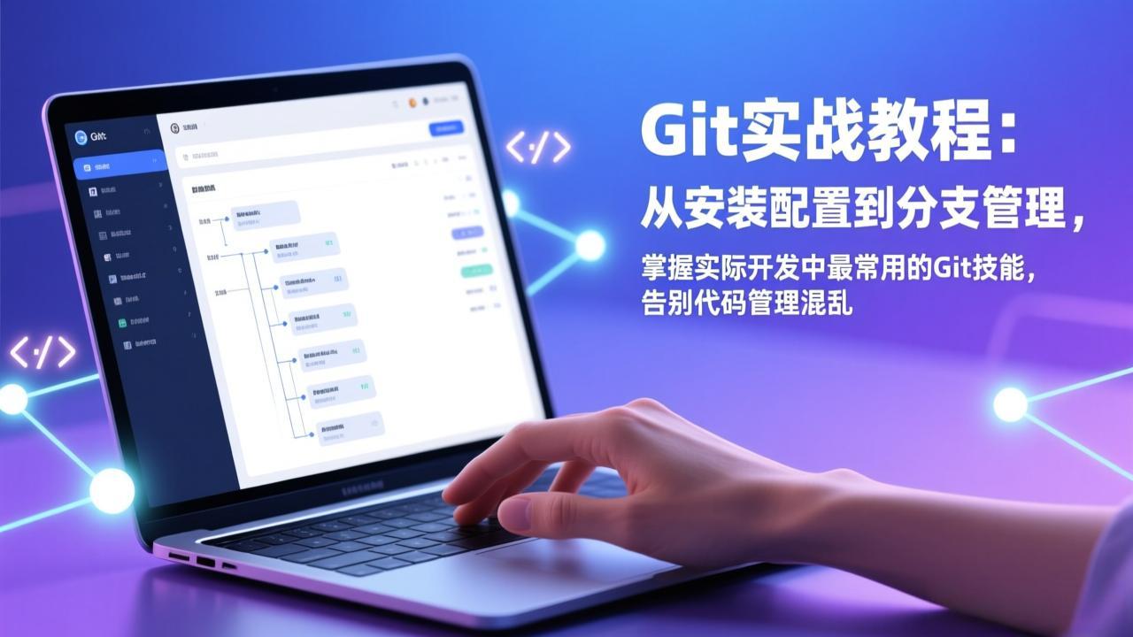 2567bb12bf5e41b5eb769fed82a49746.jpeg Git实战教程:从安装配置到分支管理,掌握实际开发中最常用的Git技能,告别代码管理混乱