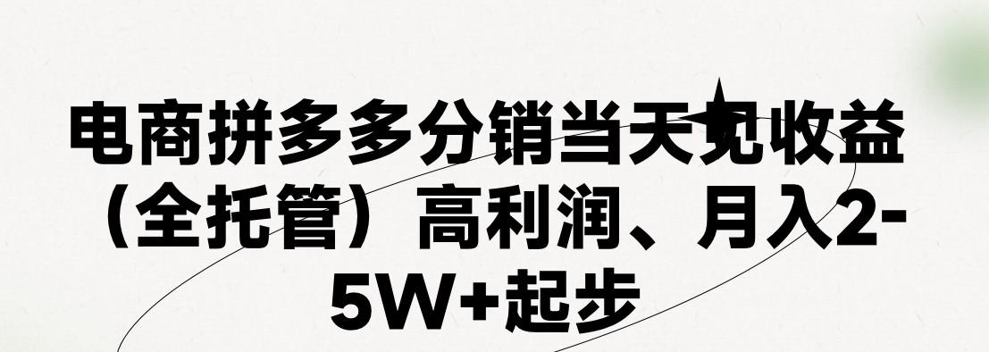 最新拼多多模式日入4K+两天销量过百单,无学费、 老运营代操作、小白福利,了解不吃亏-鼎铸网