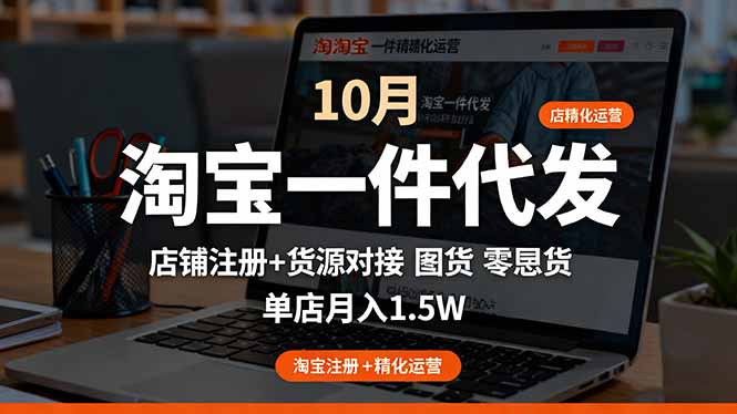 26acb153d132d4b3c6b7bd777531d83c.jpeg 淘宝一件代发精细化运营-10月:店铺注册+货源对接+零囤货,单店月入1.5w
