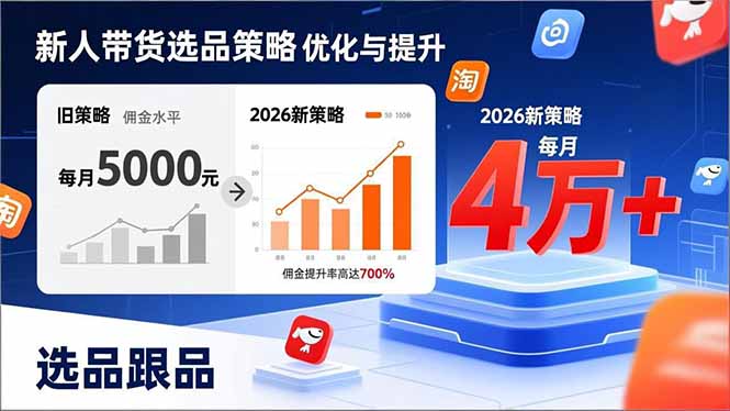 新人带货别瞎选品!这套2026全新选品跟品策略,让我的佣金从0做到每月4万+-鼎铸网