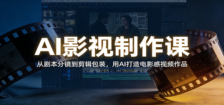 AI影视制作课：从剧本分镜到剪辑包装，用AI打造电影感视频作品-鼎铸网