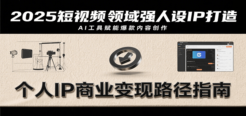 2025短视频领域强人设IP打造，结合爆款案例与AI工具应用，从个人出镜到商业成交转化-鼎铸网