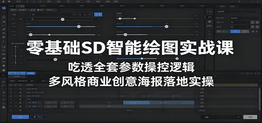 零基础SD智能绘图实战课:吃透全套参数操控逻辑,多风格商业创意海报落地实操-鼎铸网