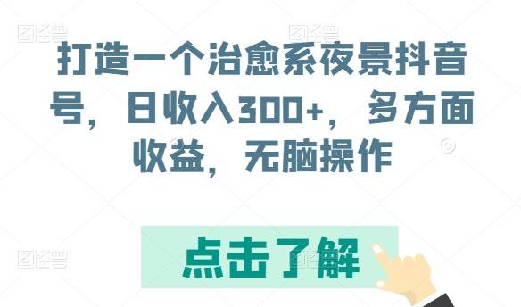 2924d6962cb35865d7f2a862f7bbf66c.jpeg 打造一个治愈系夜景抖音号,日收入300+,多方面收益,无脑操作【揭秘】
