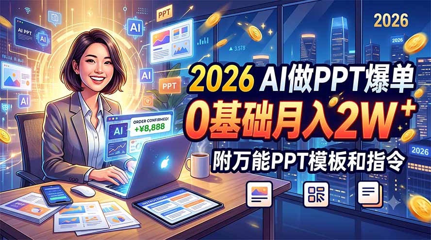 2960f108925ee313d38cb5765bf496cc.jpeg 2026 AI做PPT爆单,0基础月入2W,附万能PPT模板和指令