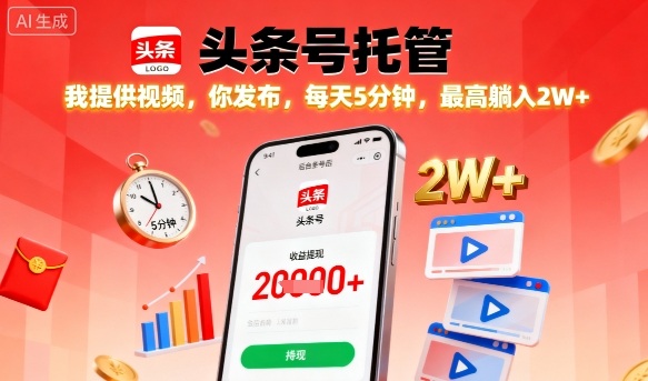 2976ca4cfb49d8e71253e2be5ea99447.jpeg 【头条号托管】我提供视频,你发布,每天5分钟,最高躺入2W+【揭秘】