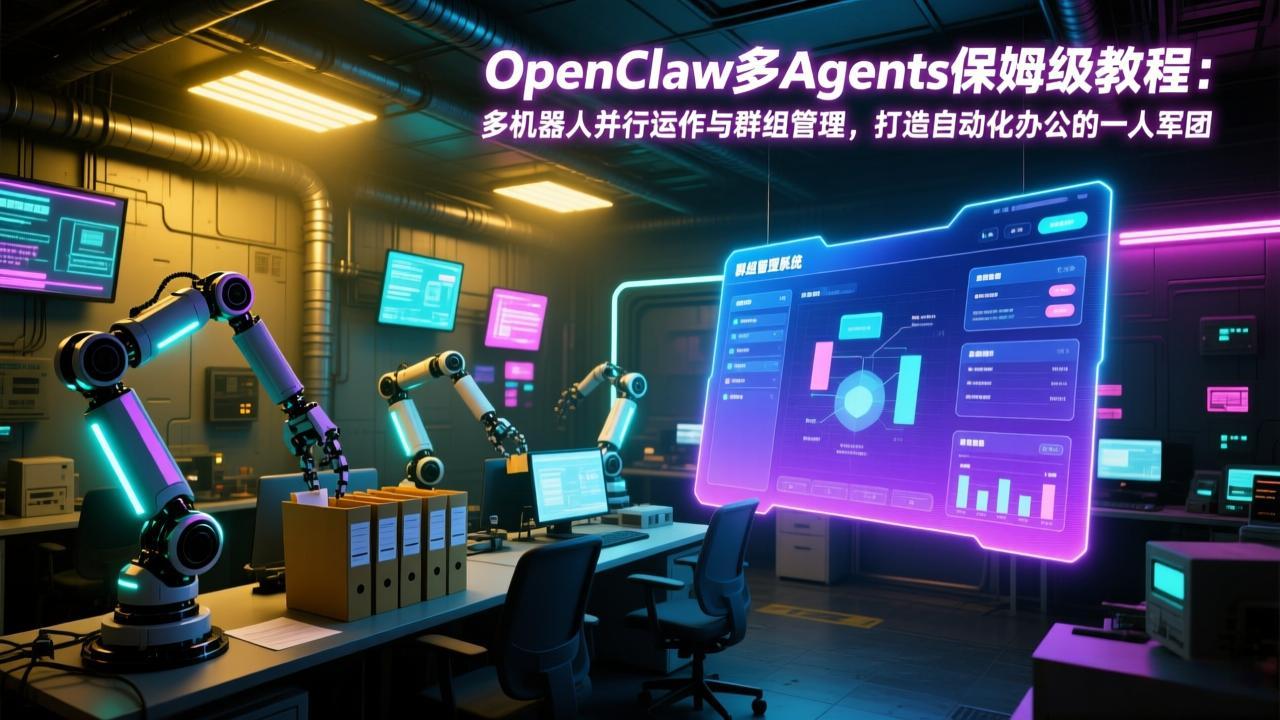 2b69bffb9bca6362a9f165ed600bf184.jpeg OpenClaw多Agents保姆级教程:多机器人并行运作与群组管理,打造自动化办公的一人军团
