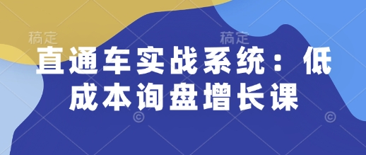 2b6dc64373c074b402bf88d232d52330.jpeg 直通车实战系统:低成本询盘增长课,让个人通过技能实现升职加薪,让企业低成本获客,订单源源不断