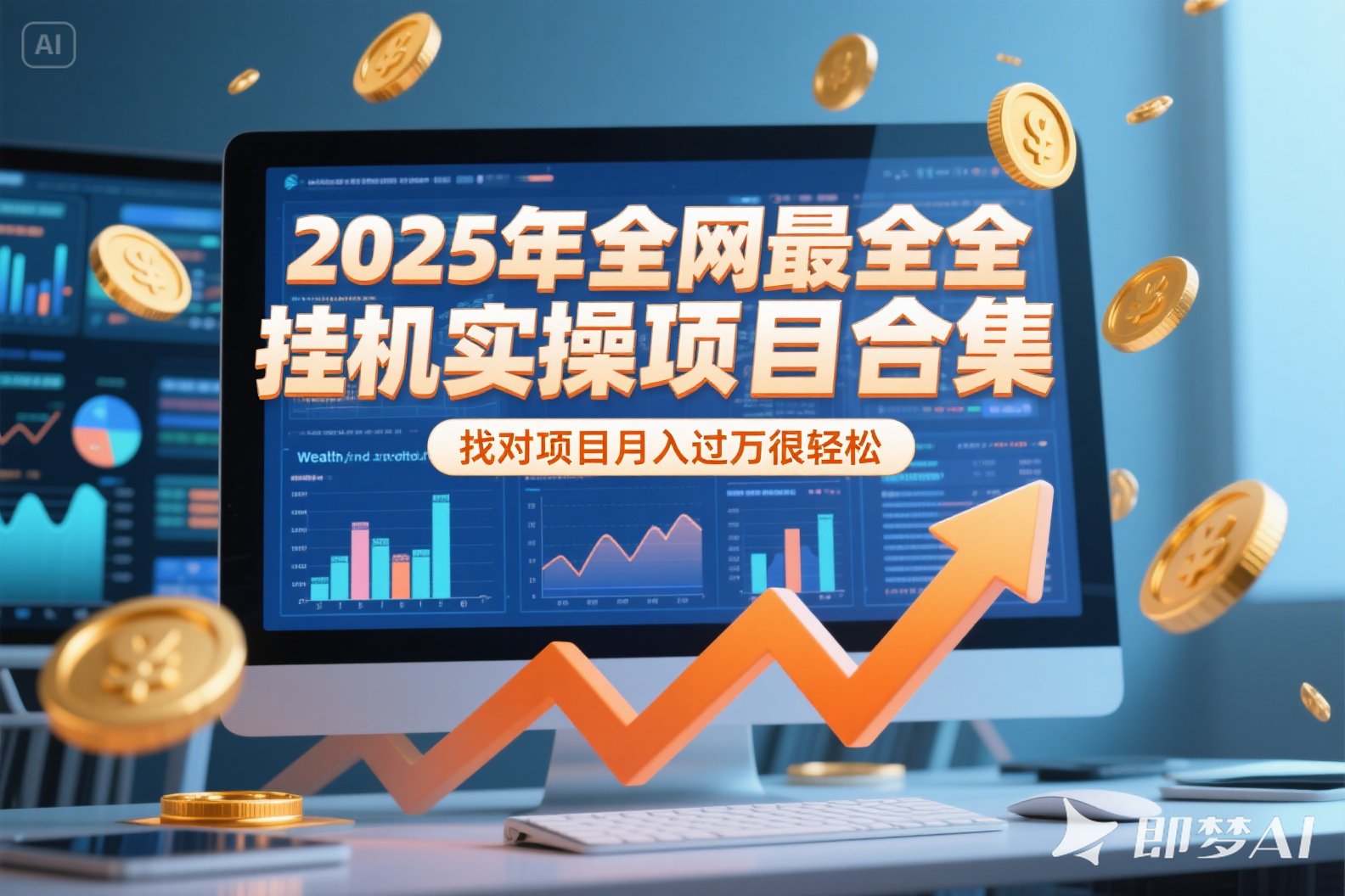 2025年挂机实操项目实操演练，挂机类型，AI直播类型，轻资产创业类型…-鼎铸网