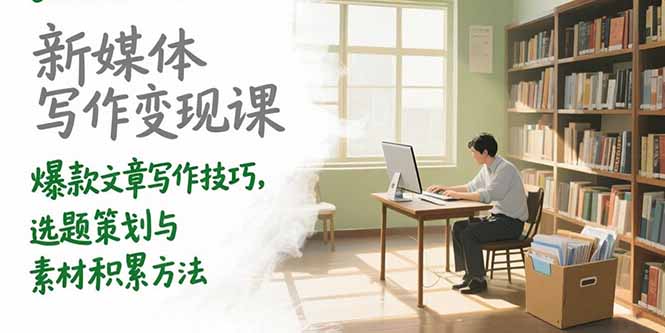 2d4e6d84d12a7152a8b70db80be63040.jpeg 新媒体写作变现课,爆款文章写作技巧,选题策划与素材积累方法