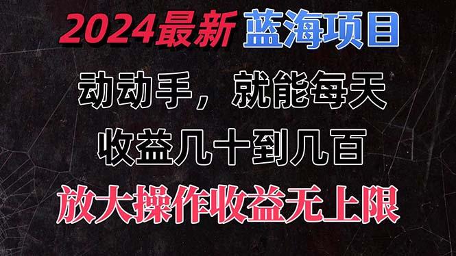 有手就行的2024全新蓝海项目，每天1小时收益几十到几百，可放大操作收…-鼎铸网