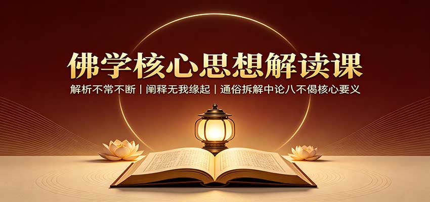 佛学核心思想解读课：解析不常不断，阐释无我缘起，通俗拆解中论八不偈核心要义-鼎铸网