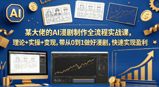 某大佬的AI漫剧制作全流程实战课，理论+实操+变现，带从0到1做好漫剧，快速实现盈利-鼎铸网
