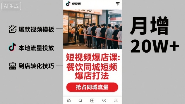 2f43159d5e1c9260631ae5e41161e18f.jpeg 短视频爆店课,餐饮同城短视频爆店打法