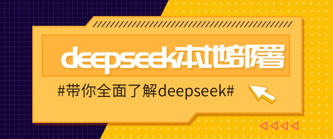 DeepSeek本地部署详细教程,轻松将deepseek部署到你的电脑上-鼎铸网