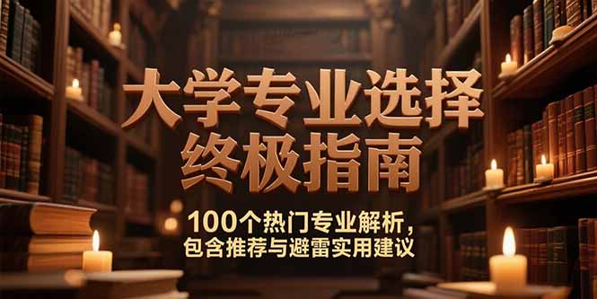 308af341a70c0dd0175b144f281f8a54.jpeg 付费文:大学专业选择终极指南,100个热门专业解析,包含推荐与避雷实用建议